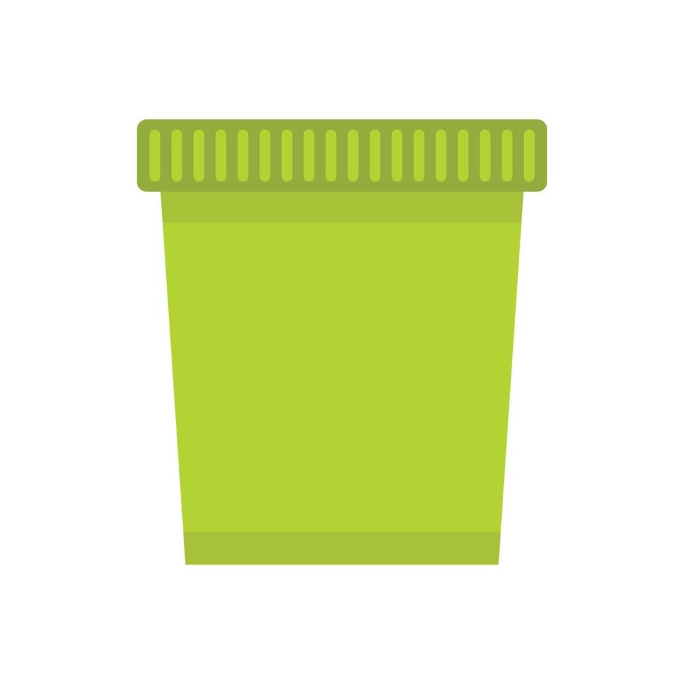 ícone de cesta de lixo verde, estilo simples vetor