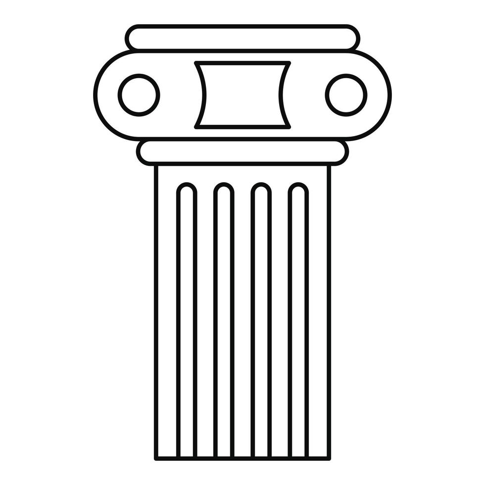 ícone do pilar do templo, estilo de estrutura de tópicos vetor