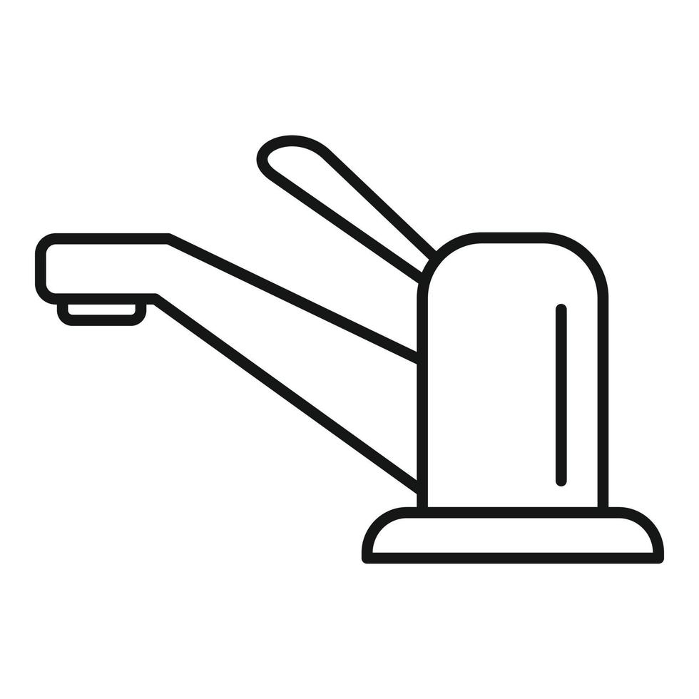 ícone de torneira de pia, estilo de estrutura de tópicos vetor