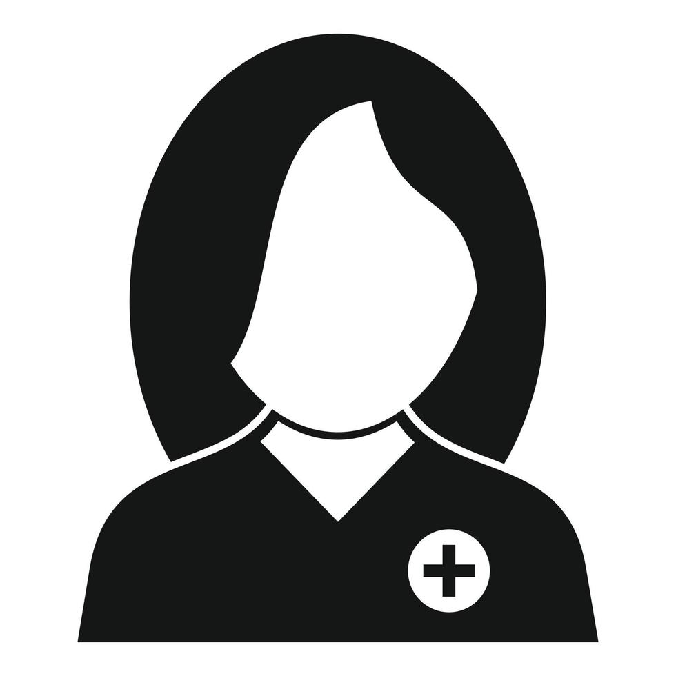 ícone da enfermeira do farmacêutico, estilo simples vetor