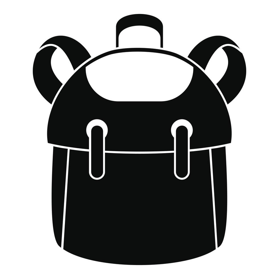 ícone de mochila infantil, estilo simples vetor