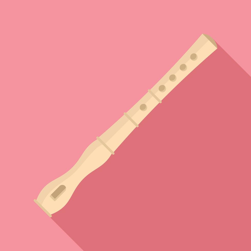 ícone de instrumento de flauta, estilo simples vetor