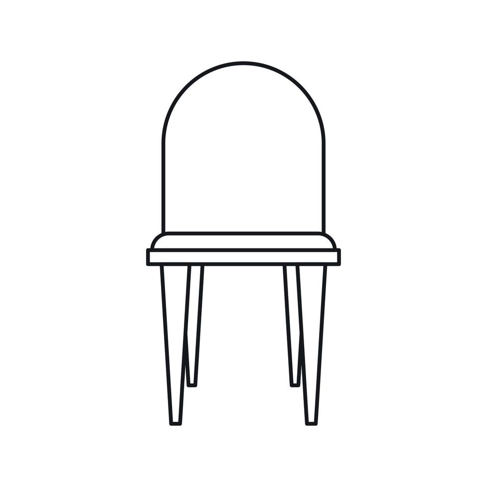 ícone de cadeira em estilo de estrutura de tópicos vetor