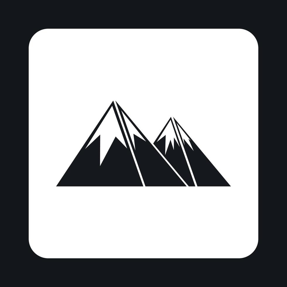 ícone de montanhas em estilo simples vetor