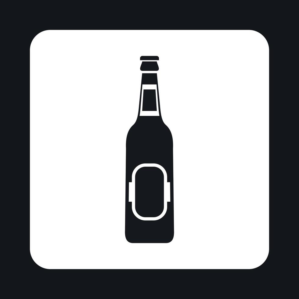 garrafa de ícone de cerveja, estilo simples vetor