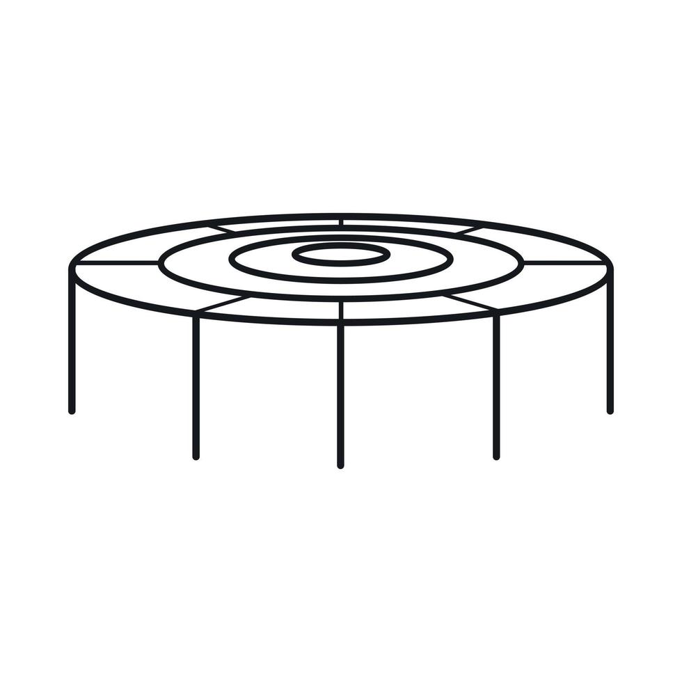 ícone de salto de trampolim, estilo de estrutura de tópicos vetor