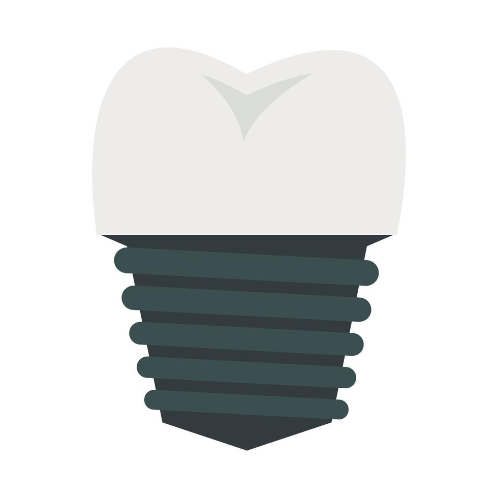 ícone de implante de dente de parafuso, estilo simples vetor