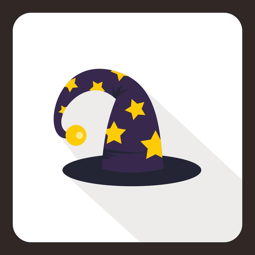 ícone de chapéu de mago, estilo simples vetor