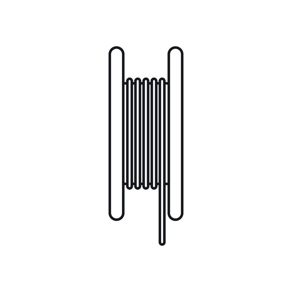 ícone de cabo elétrico, estilo de estrutura de tópicos vetor