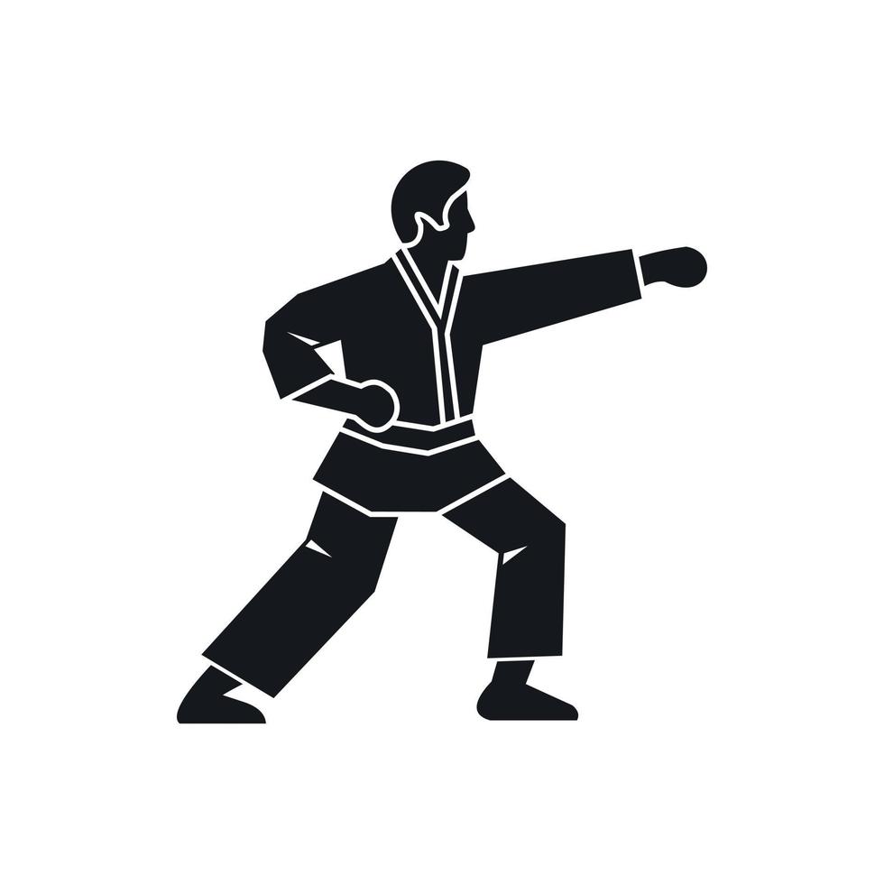 ícone do lutador de aikido, estilo simples vetor