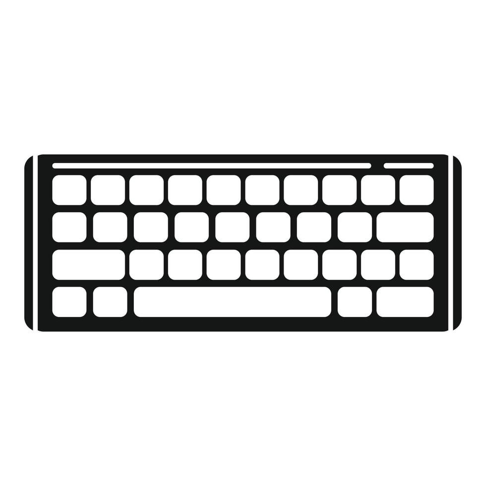 ícone do teclado do equipamento, estilo simples vetor