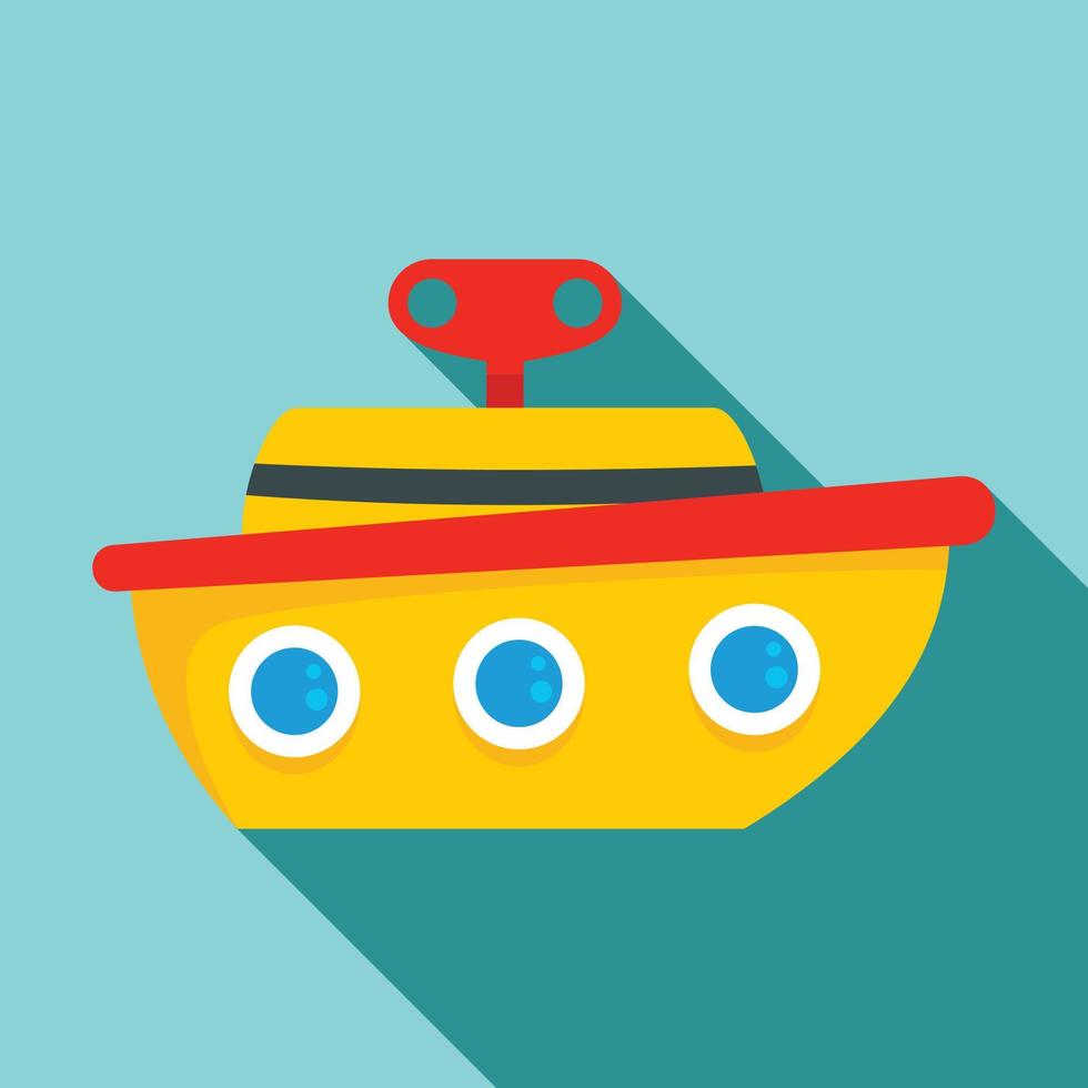 ícone de brinquedo de navio, estilo simples vetor