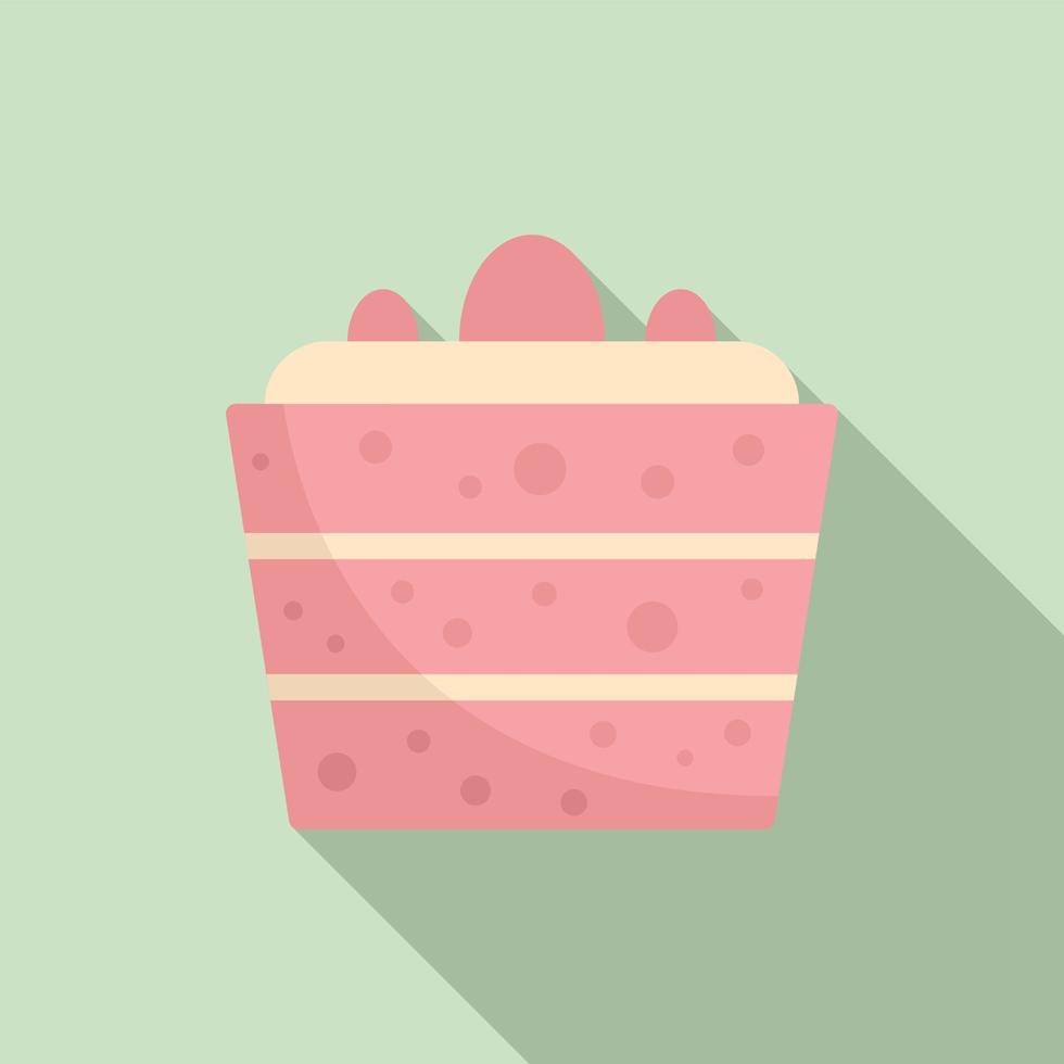 ícone de bolo de frutas, estilo simples vetor
