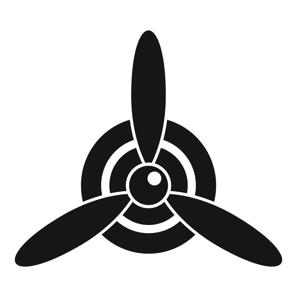 ícone da hélice do motor de reparação de aeronaves, estilo simples vetor