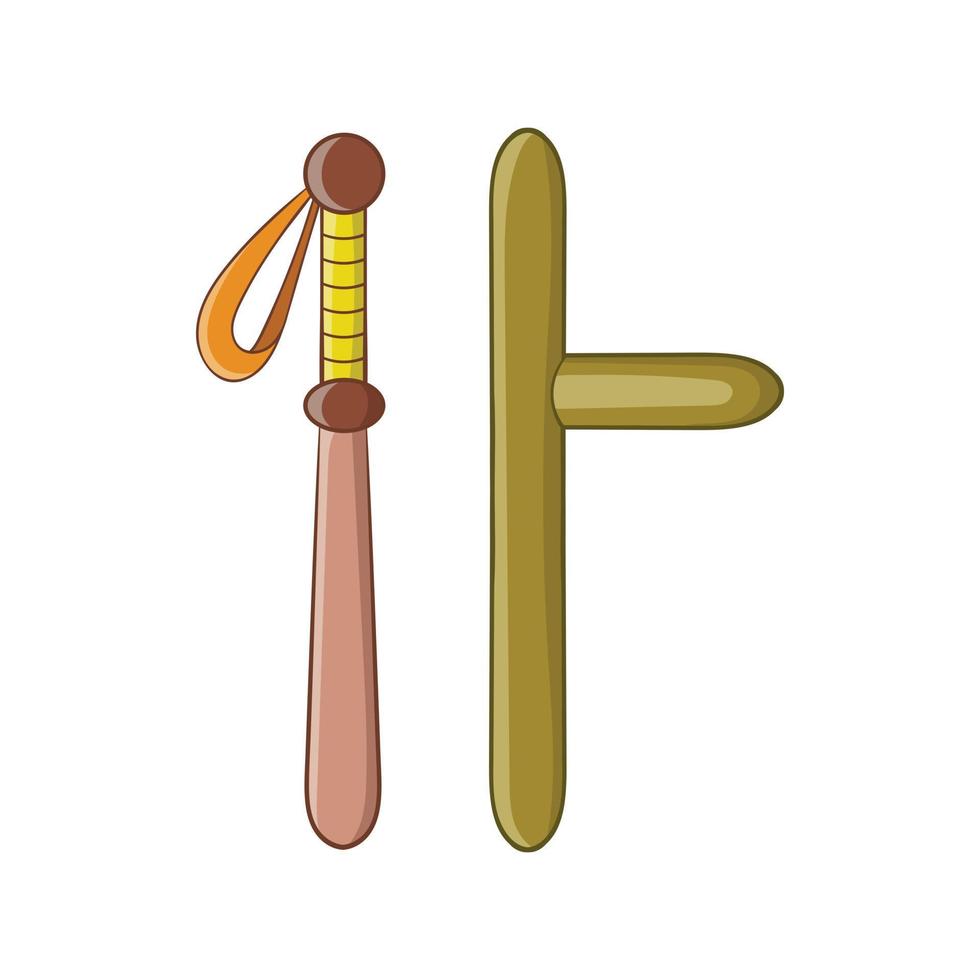ícone de bastões de borracha em estilo cartoon vetor