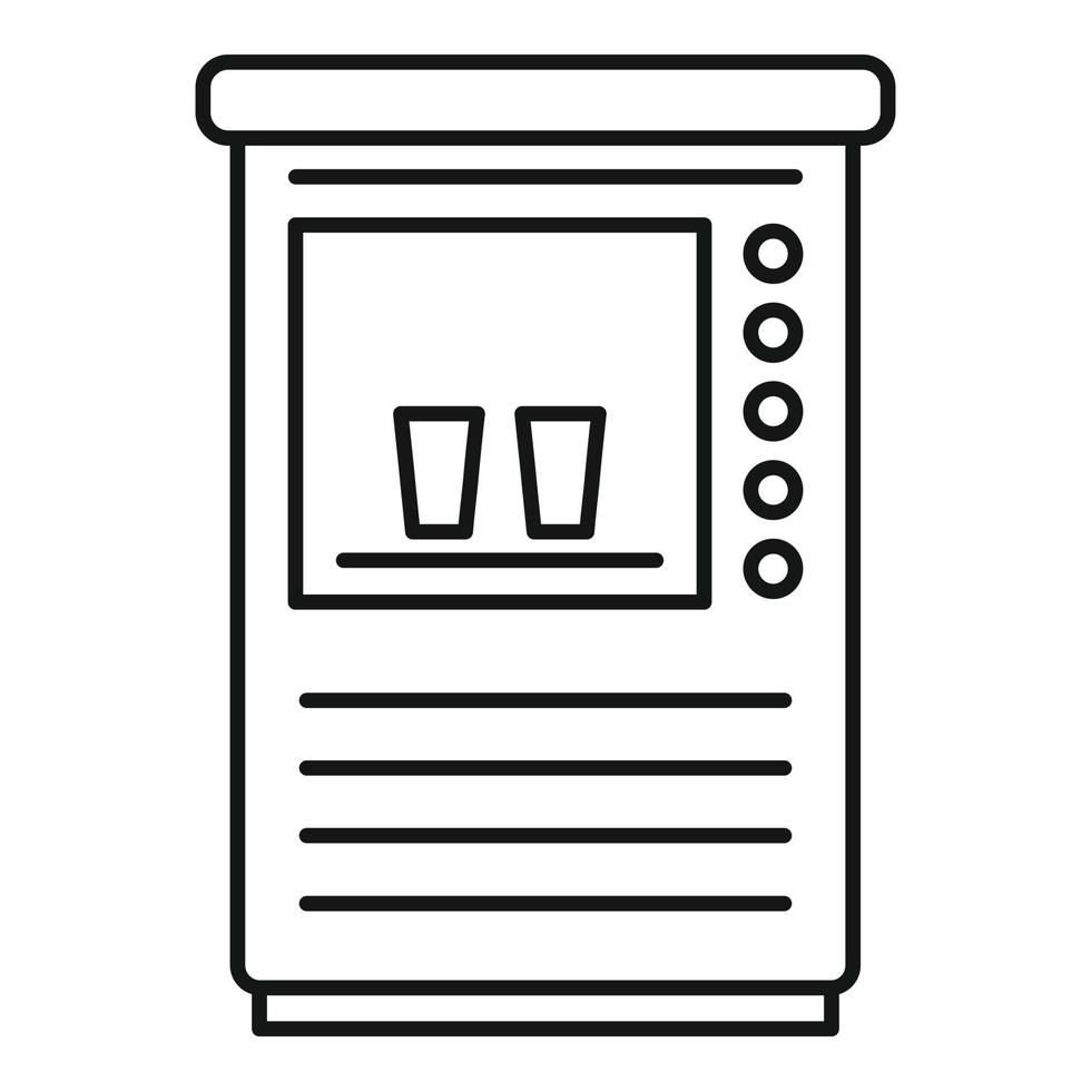 ícone da máquina de café de rua, estilo de estrutura de tópicos vetor