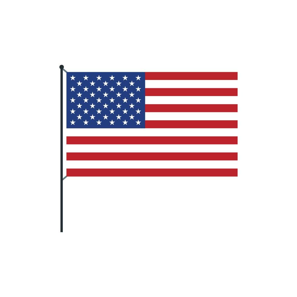 ícone da bandeira dos eua em estilo simples vetor