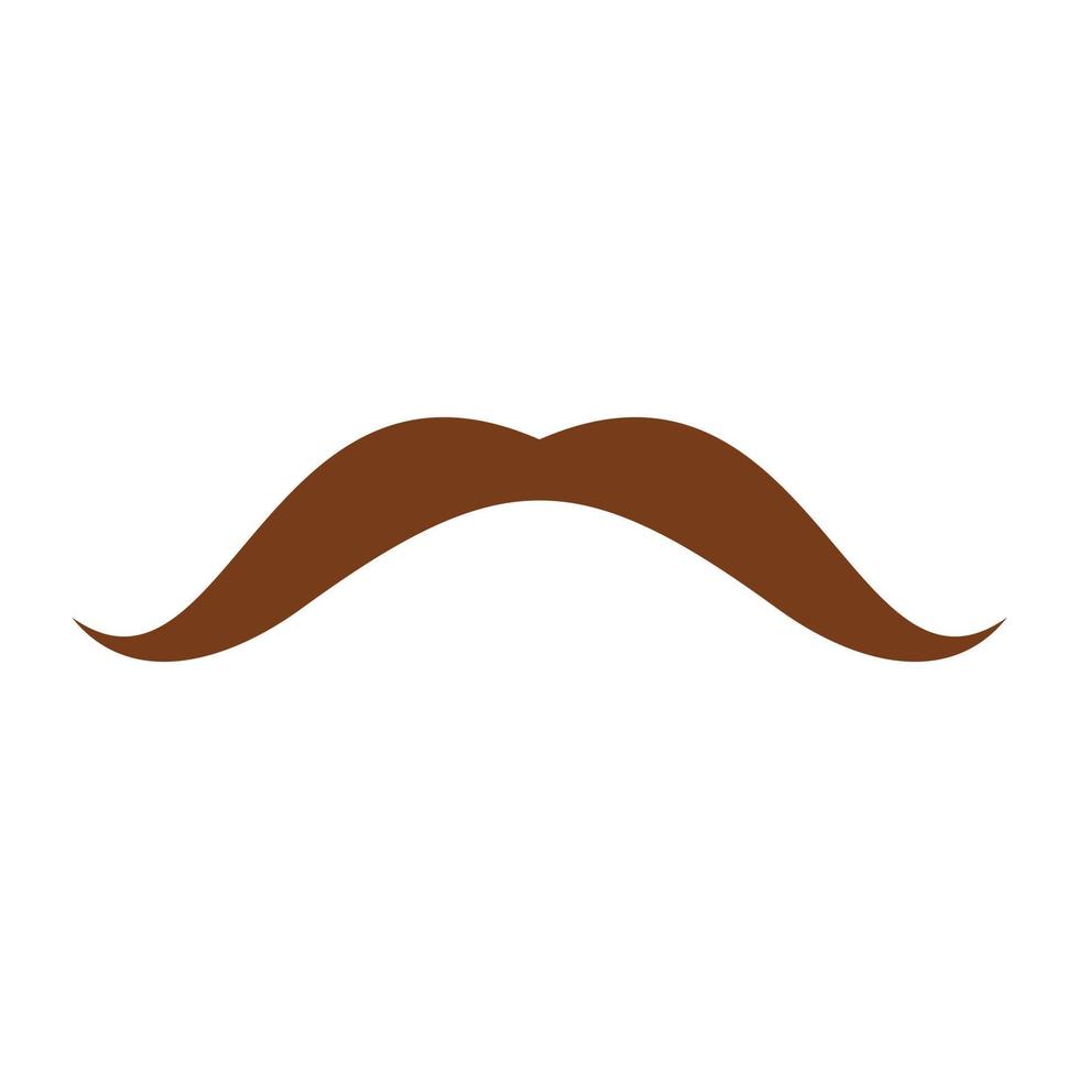 ícone de bigode longo, estilo simples vetor