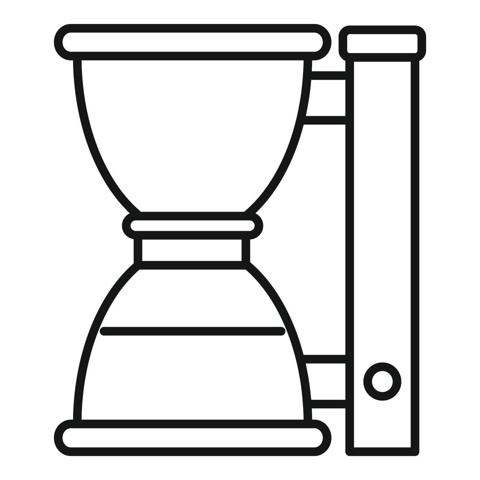 ícone da máquina de café barista, estilo de estrutura de tópicos vetor