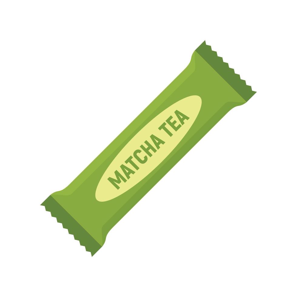 ícone da barra de chá matcha, estilo simples vetor