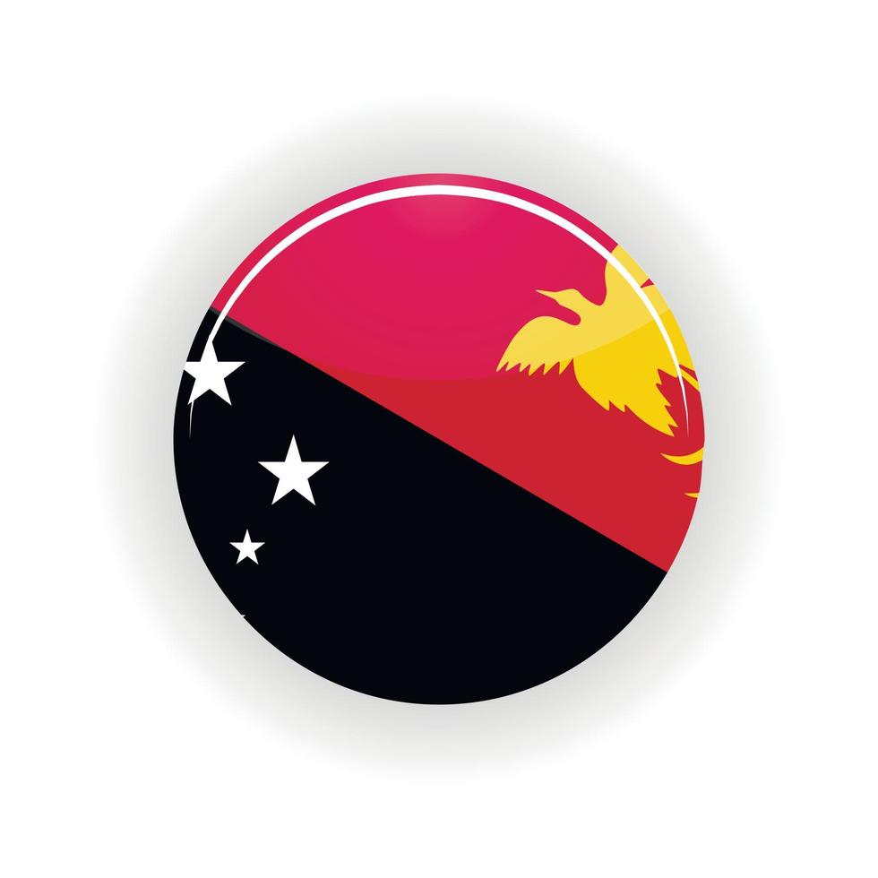 círculo de ícone de papua nova guiné vetor