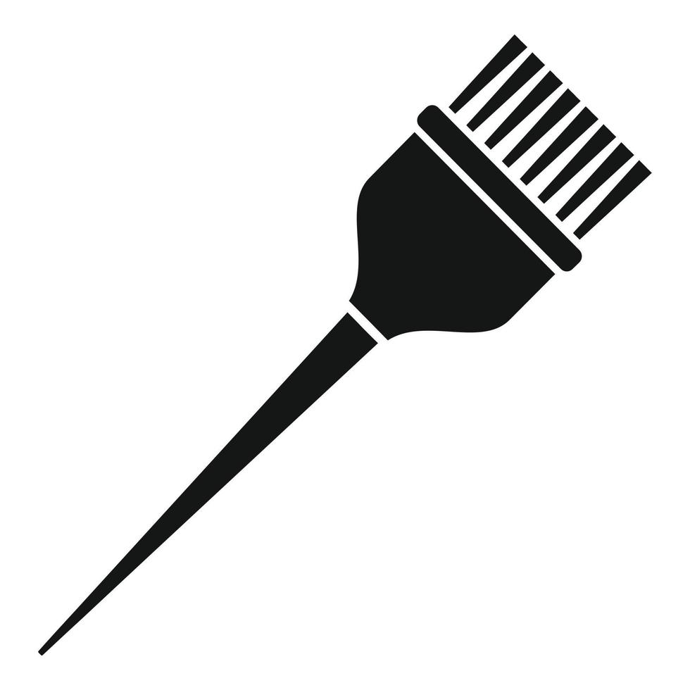 ícone de pincel de cor de cabelo, estilo simples vetor
