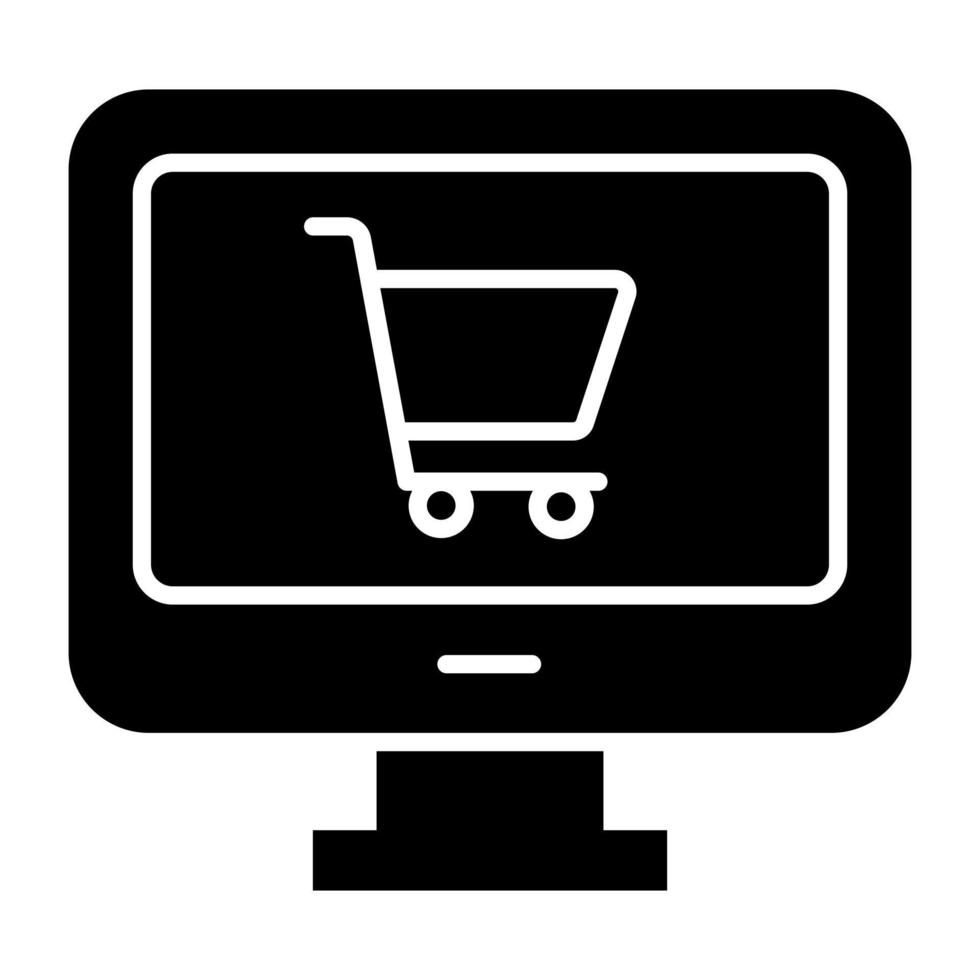 ícone de design exclusivo de compras online vetor