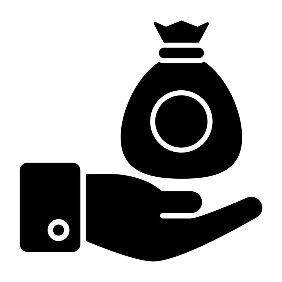 ícone de design perfeito de dar dinheiro vetor