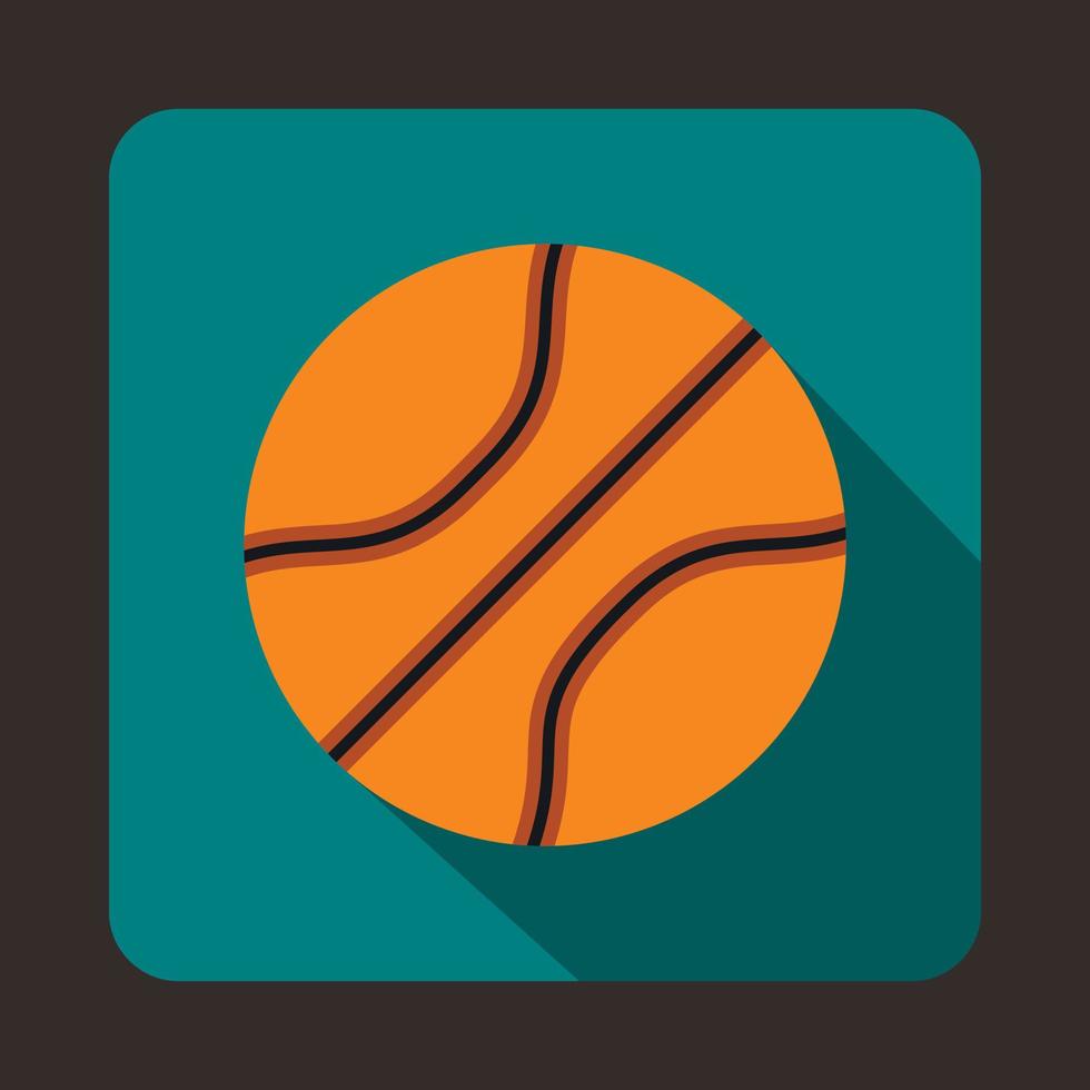 ícone de bola de basquete em estilo simples vetor