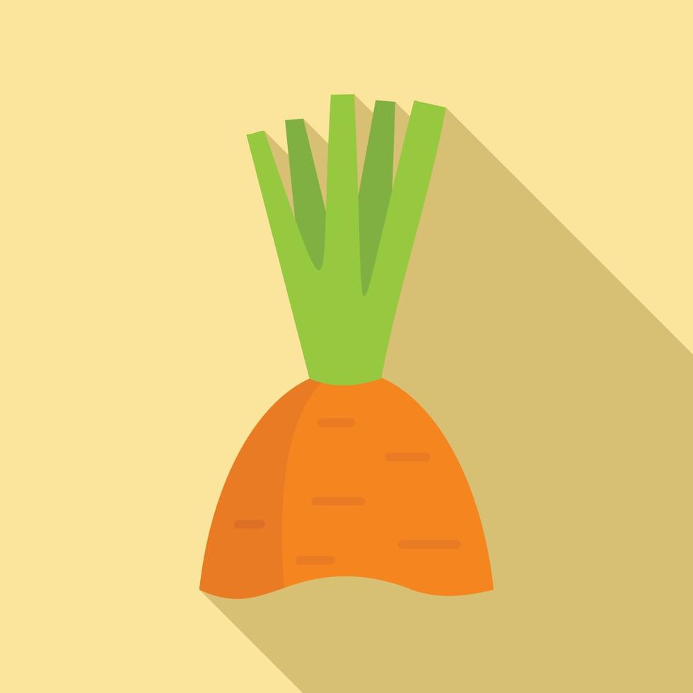 ícone de cenoura de lixo, estilo simples vetor