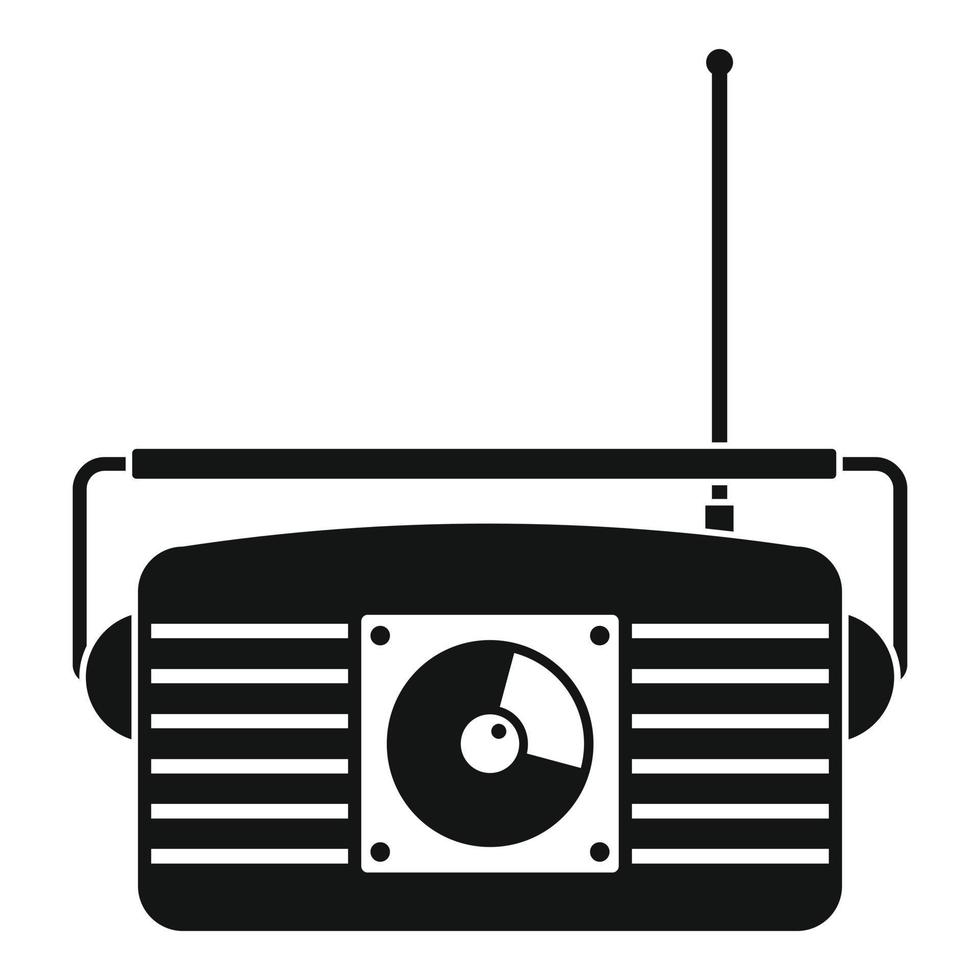 ícone do receptor de rádio, estilo simples vetor