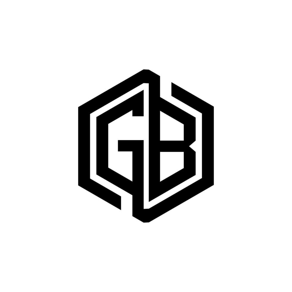 design de logotipo de carta gb na ilustração. logotipo vetorial, desenhos de caligrafia para logotipo, pôster, convite, etc. vetor