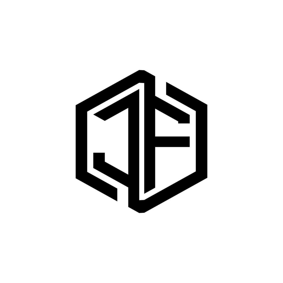 design do logotipo da carta jf na ilustração. logotipo vetorial, desenhos de caligrafia para logotipo, pôster, convite, etc. vetor