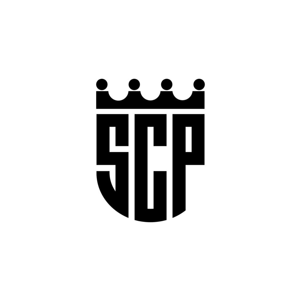 design de logotipo de carta scp na ilustração. logotipo vetorial, desenhos de caligrafia para logotipo, pôster, convite, etc. vetor