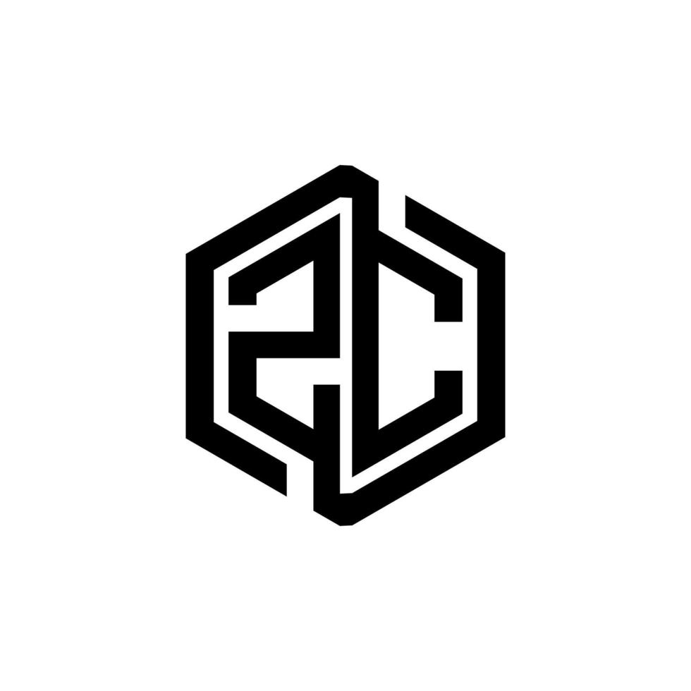 design do logotipo da letra zc na ilustração. logotipo vetorial, desenhos de caligrafia para logotipo, pôster, convite, etc. vetor