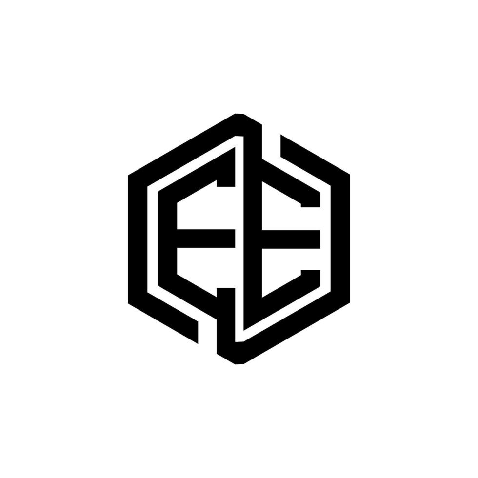 design de logotipo de carta ee na ilustração. logotipo vetorial, desenhos de caligrafia para logotipo, pôster, convite, etc. vetor