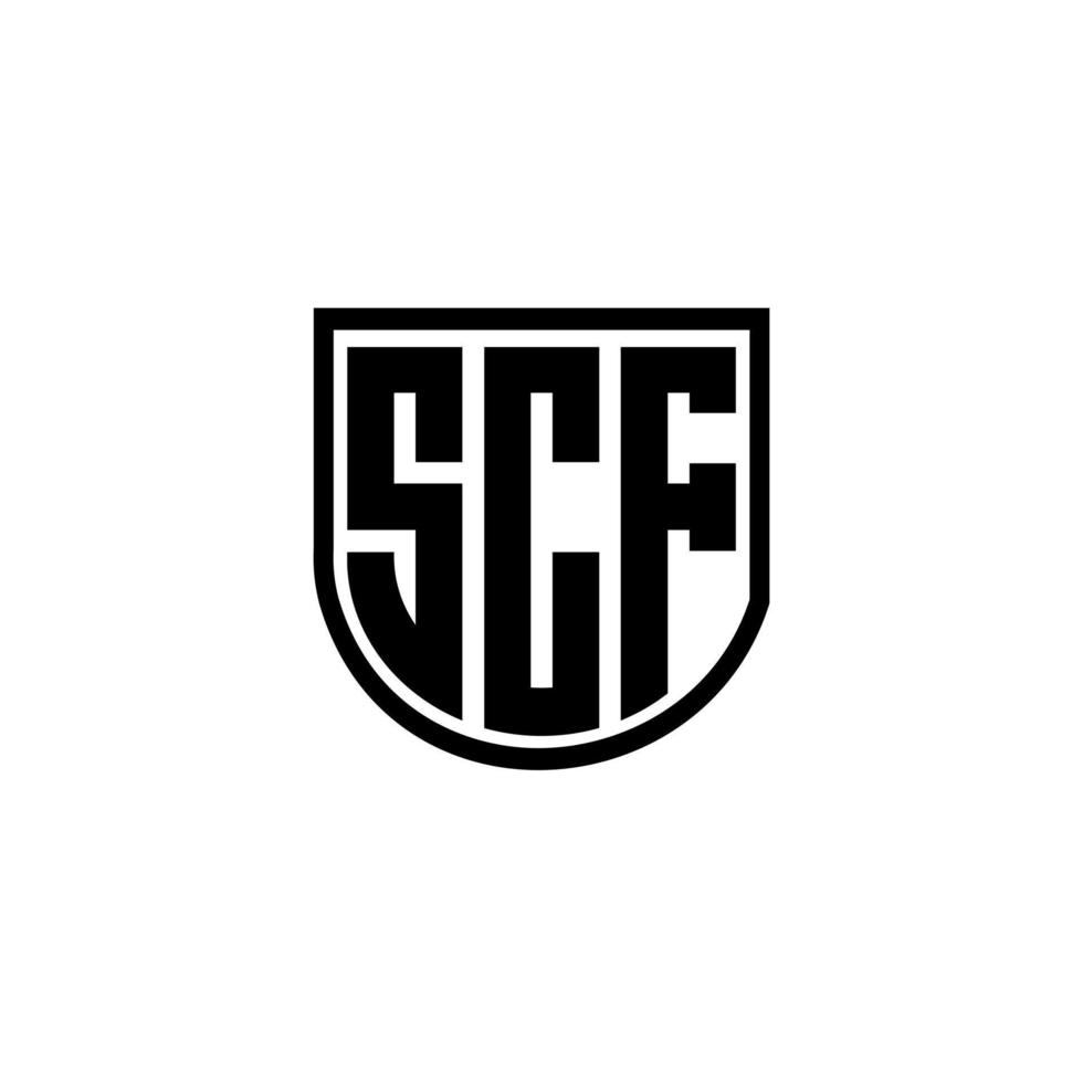 design de logotipo de carta scf na ilustração. logotipo vetorial, desenhos de caligrafia para logotipo, pôster, convite, etc. vetor