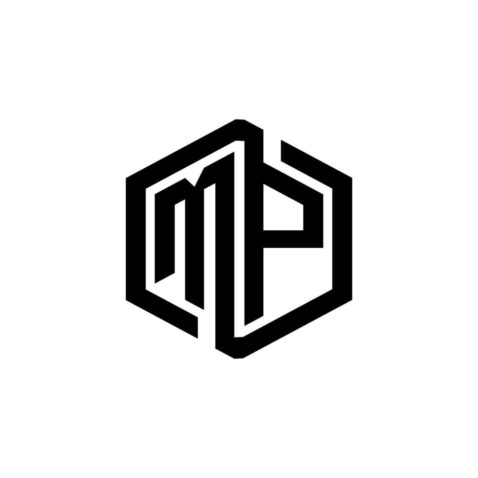 design de logotipo de carta mp na ilustração. logotipo vetorial, desenhos de caligrafia para logotipo, pôster, convite, etc. vetor