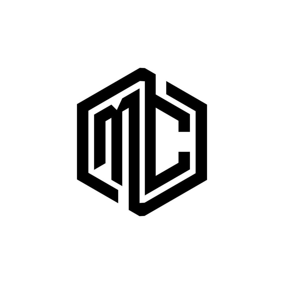 design de logotipo de carta mc na ilustração. logotipo vetorial, desenhos de caligrafia para logotipo, pôster, convite, etc. vetor