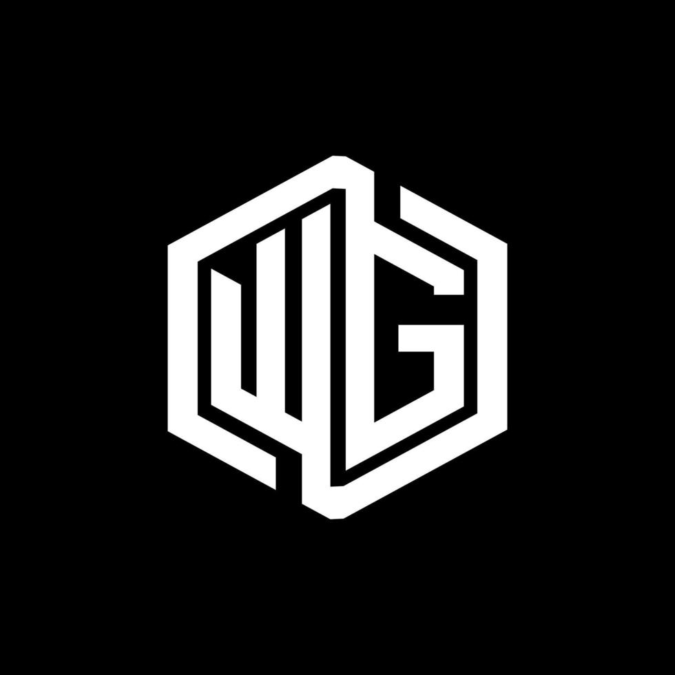 design de logotipo de carta wg na ilustração. logotipo vetorial, desenhos de caligrafia para logotipo, pôster, convite, etc. vetor
