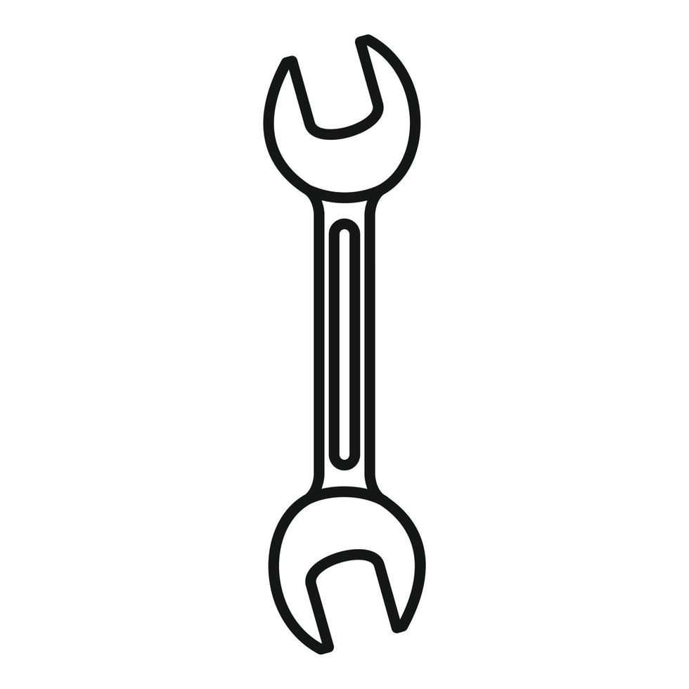 ícone da ferramenta de chave inglesa, estilo de estrutura de tópicos vetor