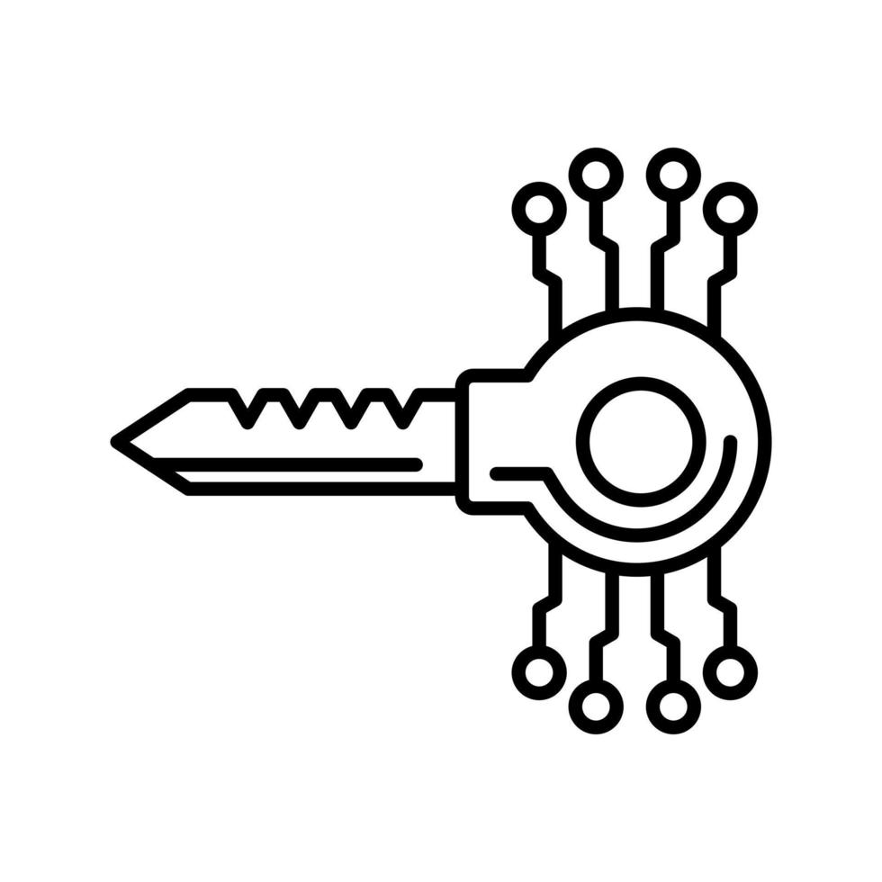 ícone de vetor de código chave