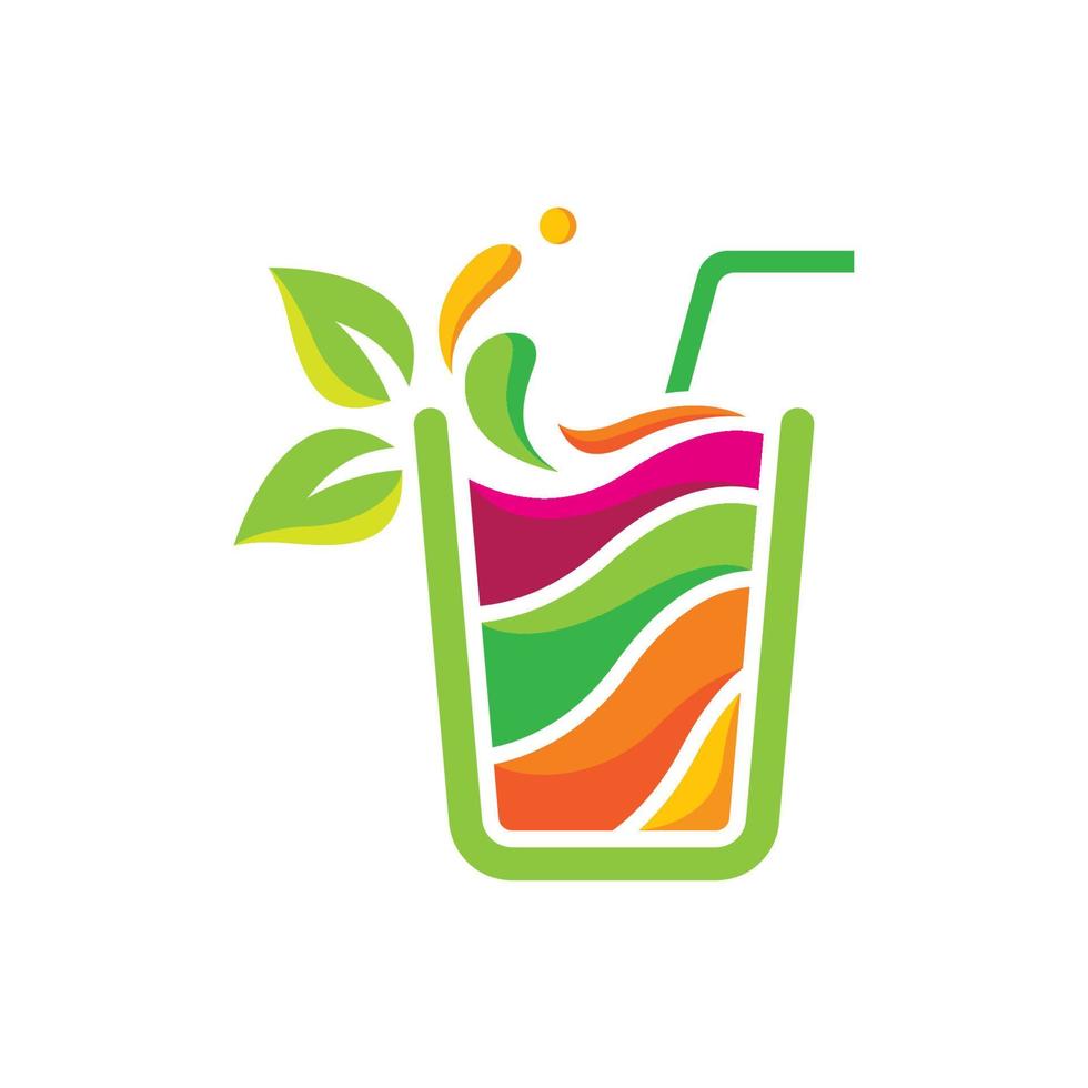 ilustração de imagens de logotipo de suco fresco vetor