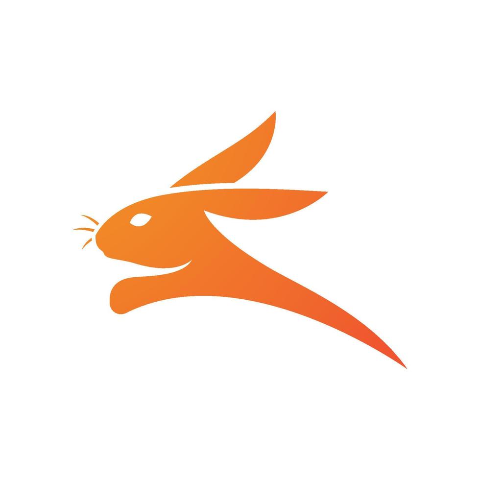 ilustração das imagens do logotipo do coelho vetor