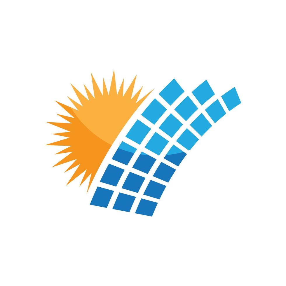 modelo de logotipo de tecnologia solar vetor