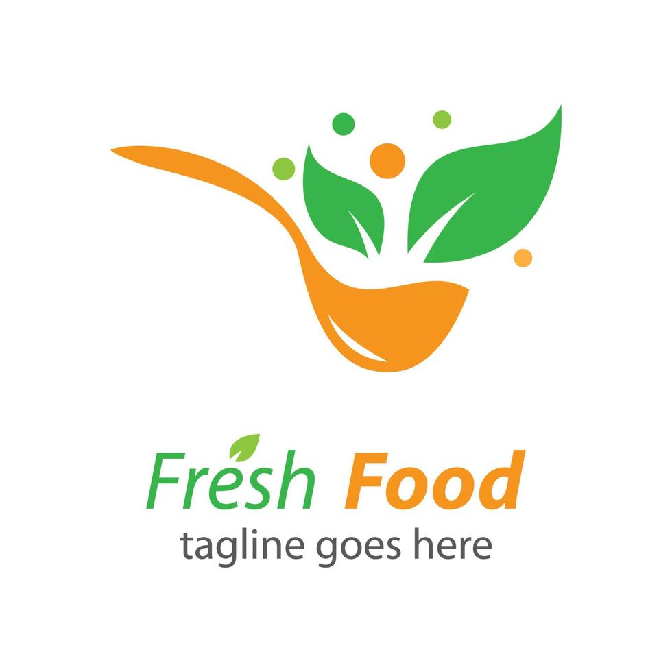 ilustração de imagens de logotipo de comida fresca vetor
