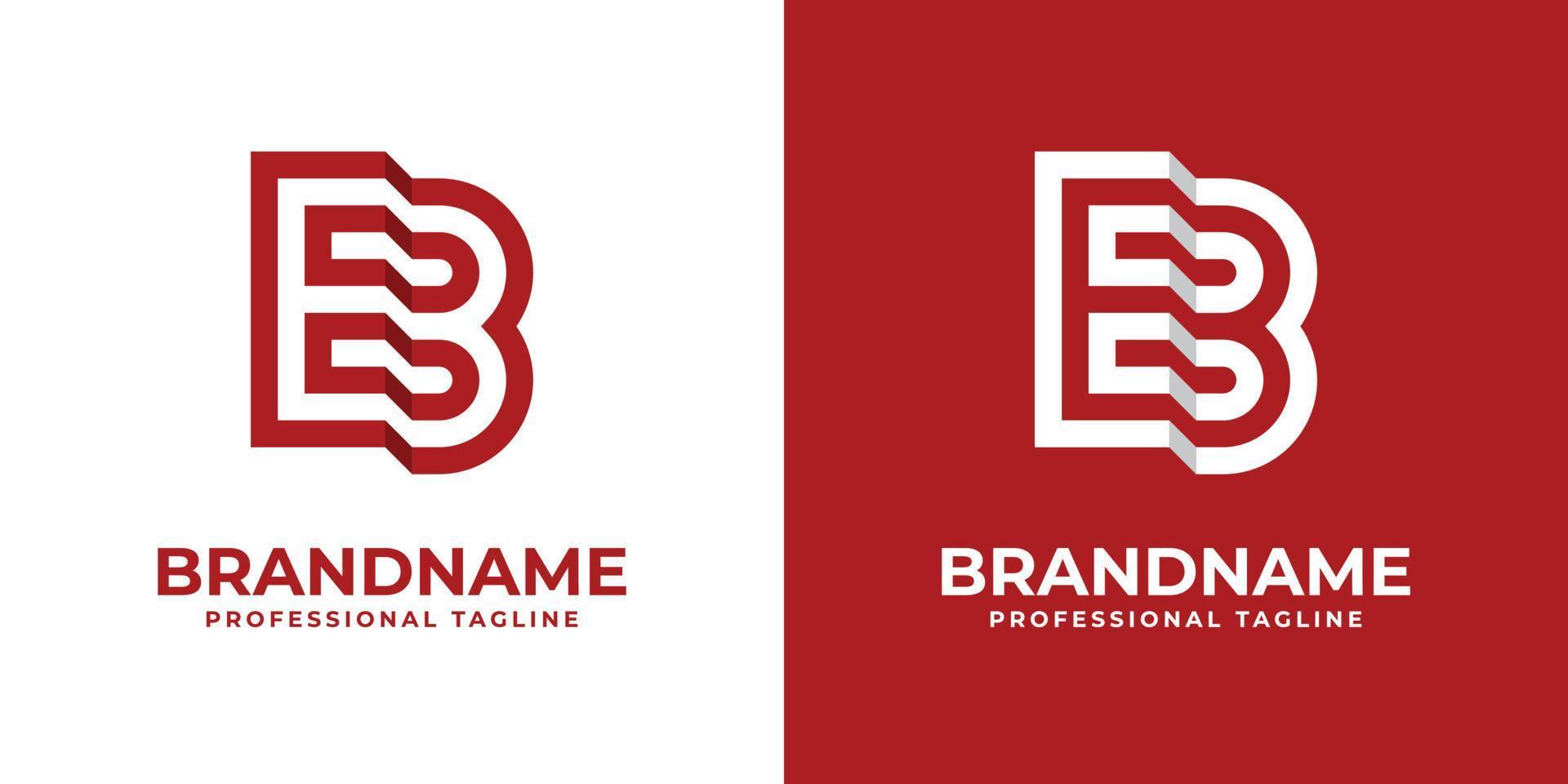 logotipo moderno da letra eb, adequado para qualquer empresa ou identidade com as iniciais eb be. vetor