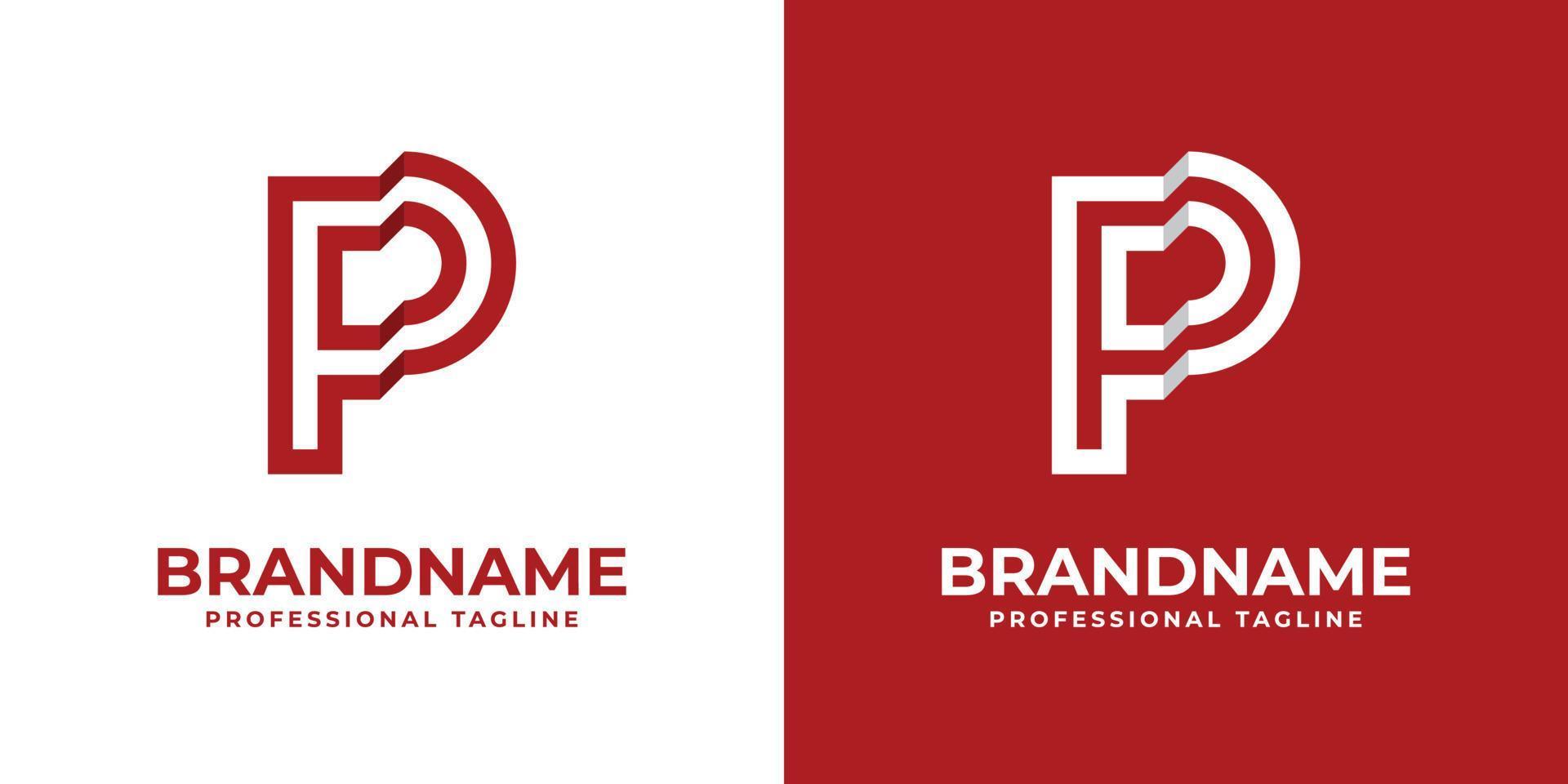 logotipo moderno da letra fp, adequado para qualquer empresa ou identidade com iniciais fp pf. vetor