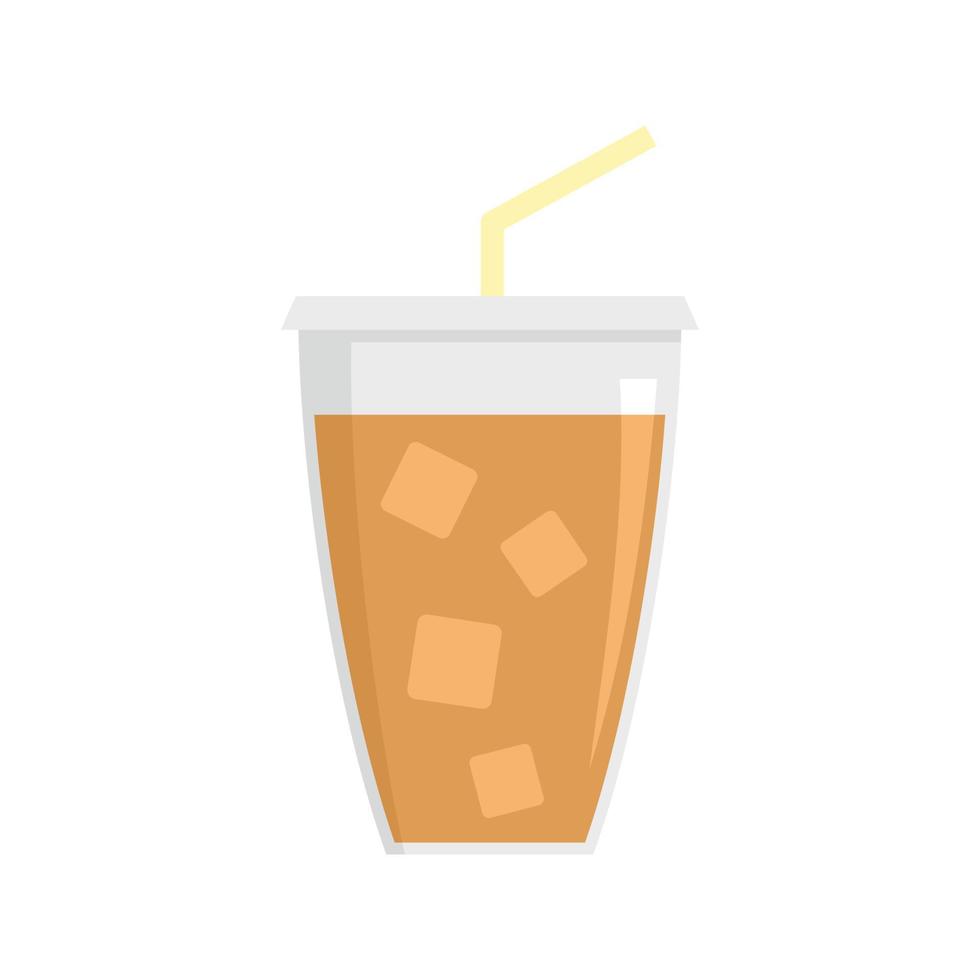 ícone de cappuccino de gelo, estilo simples vetor