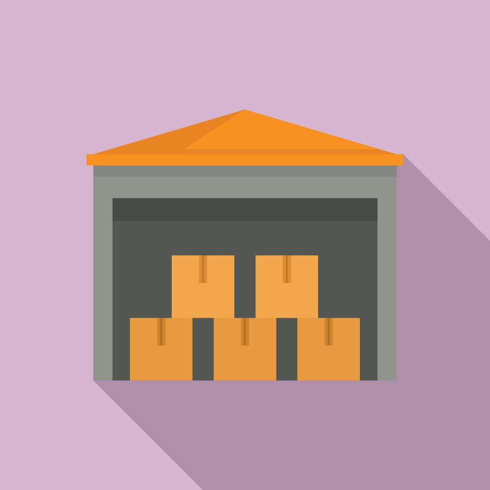 ícone de construção de armazém, estilo simples vetor